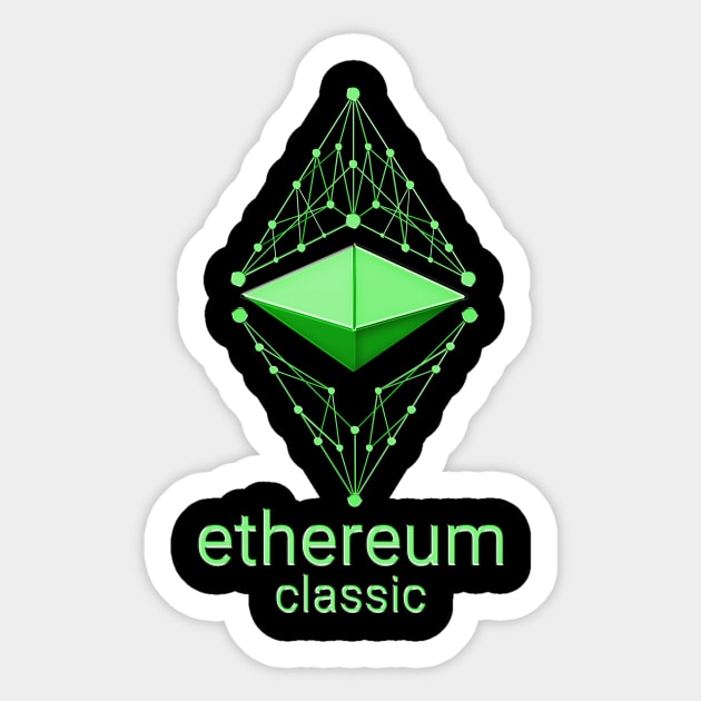 Ethereum Classic Made of Green Sticker by andreabeloque